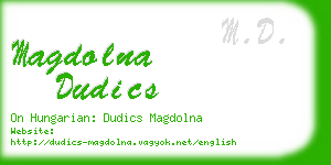 magdolna dudics business card